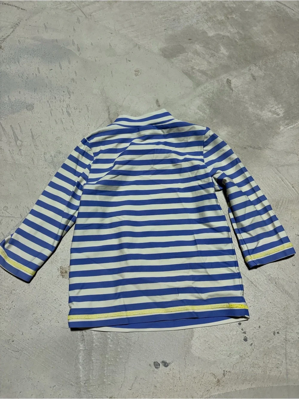 Mini Boden Kids Blue & White Stripe rash guard swim 3-4 years